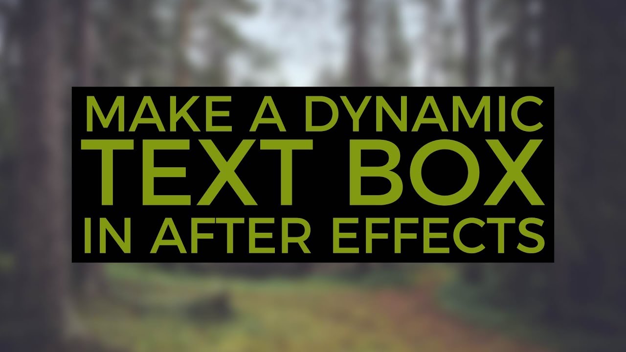 After Effects Text Background
